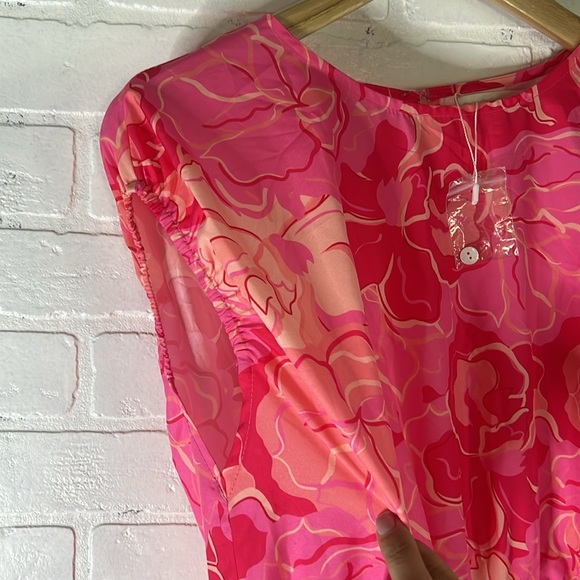 New! Gingham & Heels Jaidon Midi Dress - Pink Hibiscus Size AU 10 (Size US 6) - Picture 10 of 15